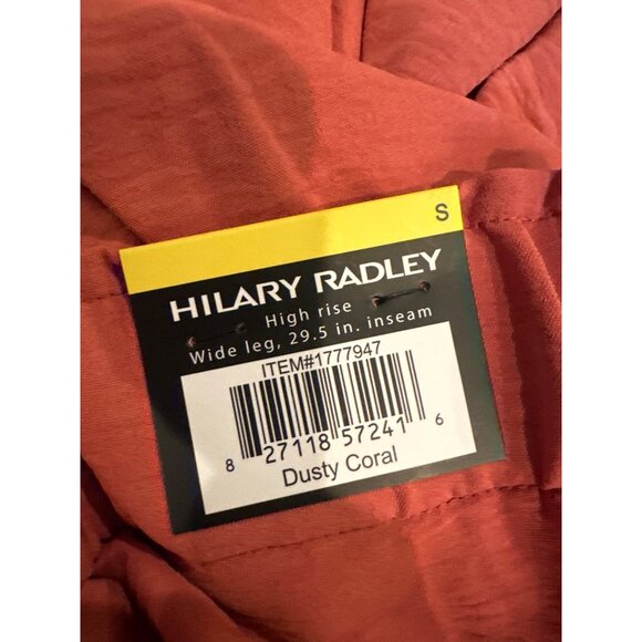 Womens Wide-Leg Elastic Waist Pants CORAL Color Comfortable Fit SMALL - Picture 10 of 12